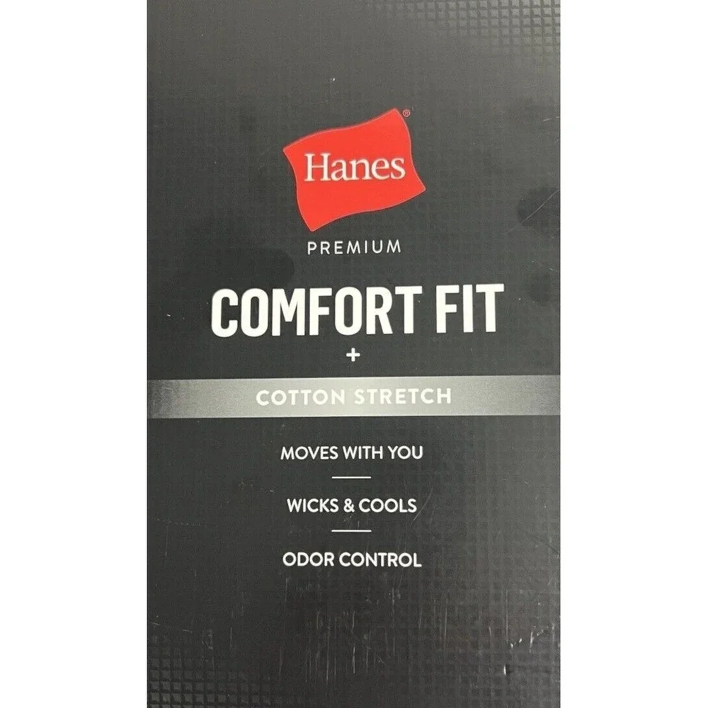 Hanes Mens Crews 3 Pack Undershirt Sz Med Premium Black Label Crewneck White A4